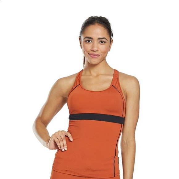 NWT- SPORTI Active Ribbed Racerback Solid Tankini Top (only) - Picture 2 of 5